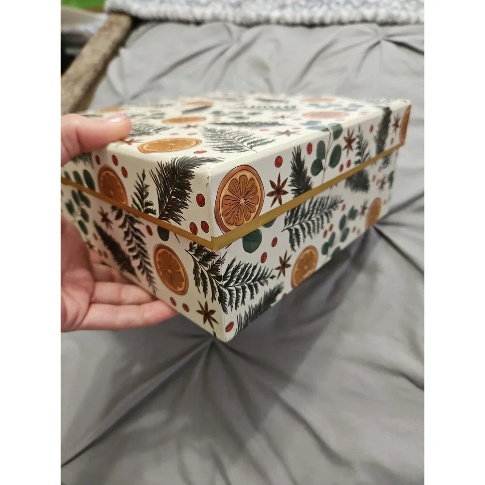 Lady Jayne Storage Box Citrus, Berry, Spice Greenery Holiday Theme 9